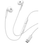 Baseus Encok CZ19 Type-C Wired Earphones – USB-C In-Ear Headphones with Microphone & Volume Control, 13mm Hi-Fi Drivers, Semi In-Ear Design, Durable TPE Cable, Compatible with iPhone 16, iPad Pro - White product image