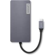Lenovo 150 USB-C Travel Dock (Charging Host Upto 100W |3 x USB-A 3.0| x HDMI 1.4, 4K @ 30 Hz| 1 x VGA, Up to 1920 x 1080 @ 60 Hz | 1 x Video Output | RJ45 Support |1 Year Warranty| Grey) product image