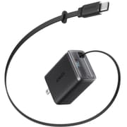 Anker Nano USB C Charger Block, 35W Max 2-Port Compact Charger with Durable Built-in Anker InstaCord Retractable Cable, with iPhone 17/16/15 Series, iPad, and More - Black product image