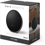 Harman Kardon Onyx Studio 9 Portable Speaker, 50W RMS Output Power, 1x 120mm Woofer, 3x 20mm Tweeter, Bluetooth 5.3 Connectivity, Type-C Port, Black product image