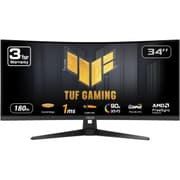 ASUS TUF Gaming VG34VQ3B Curved Monitor, 34" WQHD , 180Hz Refresh Rate, 1ms (MPRT) Response Time, AMD FreeSync Premium Technology, 16.7m Display Colors, Black product image