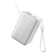 Anker Nano Power Bank, 10,000mAh Portable Charger with 2.3 ft InstaCord Retractable Cable, 45W Max Compact Battery Pack, Smart Display, for iPhone 16 Series, iPad, Galaxy, Pixel, and More - White product image