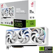 ASUS ROG Astral GeForce RTX™ 5080 WHITE OC Edition 16GB GDDR7 Graphics Card product image