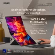 ASUS Zenbook DUO (2026) UX8407AA-SN099W Dual-Screen AI Laptop | Intel Core Ultra 9 386H | 32GB LPDDR5X | 2TB SSD | Dual 14" 3K OLED Touch 144Hz | Windows 11 Home | 90NB16V1-M008H0 product image