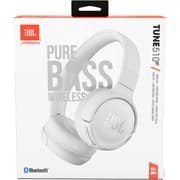 JBL Tune 510BT Bluetooth 5.0 On-Ear Headphones with JBL Pure Bass Sound & Hands-Free Calls 40-Hour Battery Life - White product image