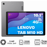 Lenovo Tab M10 (HD) TB-X306X 10.1" Andriod 10 Tablet 4G SIM & WIFI Platinum Grey with Metallic Body product image