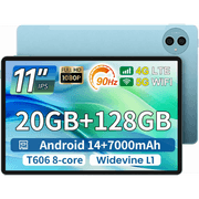 TECLAST P50 (2025) 11" IPS 90hz Android 15 WIFI & LTE Tablet (128GB Storage / 8GB + 12GB Shared Memory) 7000mAh Battery , Blue product image