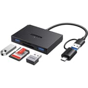 UGREEN 4 in 1 SD Card Reader USB C & OTG Adapter with SD, TF Card Slots and 2 USB 3.0 Ports 5Gbps for MacBook, iPhone 16 Series, Galaxy S22/S23 product image
