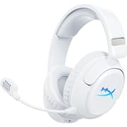 HyperX Cloud Flight 2 – Wireless Gaming Headset, Customizable RGB Lighting with Removable Earcup Plates, up to 100 Hours of Battery Life, 2.4GHz & Bluetooth, Multi-Platform Compatibility - White product image