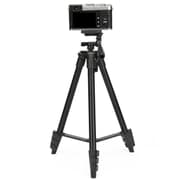 JMARY KP-2205 Aluminum Tripod (134CM), 4-Section Aluminum Legs, Universal Lightweight Tripod with Mobile Phone Holder Mount - Black product image