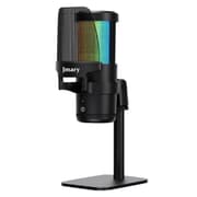 JMARY MC-PW13 Zero Latency Monitor Mic RGB Light Plug and Play Desktop Microphone - Black product image