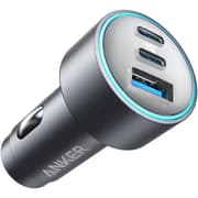 Anker Car Charger, 67W Power, 3 Port Power IQ 3.0 Fast Charging Adapter, Dual USB C And USB A Ports, Compact Design, Active Shield 2.0 Safety System - Black product image