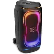 JBL PartyBox 330 - Portable party speaker with JBL legendary sound, AI Sound Boost, Up to 18 hours of playtime, Adaptive futuristic lightshow, and a Telescopic handle with wider, sturdy wheels (Black) product image