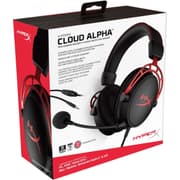 HP HyperX Cloud Alpha Gaming Headset Dual Chamber Drivers Legendary Comfort Aluminum Frame Detachable Microphone – Red product image