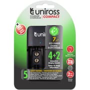 Uniross UCU004A USB Compact Multi Charger with 4x AA 2100 Batteries & USB Charging product image