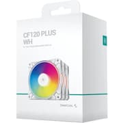 DEEPCOOL CF120 Plus 3x120mm PWM A-RGB Dual Loop Lighting Zones High Airflow & Low-Noise - White product image