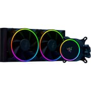 Razer Hanbo Chroma 240mm All-In-One Liquid Cooler aRGB Pump Cap Quiet Powerful aRGB Fans Silent PWM Fan RGB Chroma product image