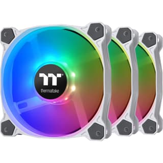 Thermaltake Pure 12 (3-Fan Pack) ARGB Sync/Analog Controller TT Premium Edition PWM Case/Radiator Fan - White