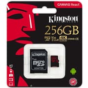 Kingston Canvas React 256GB CL10 UHS-I U3 Micro SDXC product image