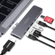 Choetech HUB-M14 7 In 1 Laptop USB C Docking Station Dual Monitor For Mac Pro product image