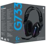 Logitech G733 LightSpeed Wireless Headset w/ Suspension Headband Lightsync RGB & Blue VOiCE MIC Technology , Black product image