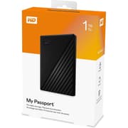 WD 1TB My Passport Portable External Hard Drivew/ backup software & Password Protection - Black product image