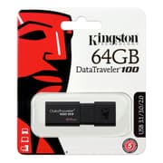 Kingston 64GB DataTraveler 100 Gen 3 USB 3.0 Drive (Black) product image