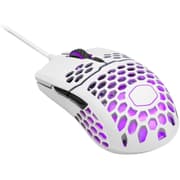 Cooler Master MM711 RGB-LED Lightweight 60g Wired 16000 DPI Optical Sensor 20 Million Click Omron Switches, Smooth Glide PTFE Feet Ambidextrous Honeycomb Shell - White Matte product image