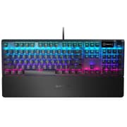 SteelSeries USB Apex 5 Hybrid Mechanical Gaming Keyboard – Per-Key RGB Illumination – Aircraft Grade Aluminum Alloy Frame – OLED Smart Display (Hybrid Blue Switch) product image