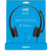 Logitech H151 Stereo Headset with Noise-Cancelling Mic 3.5mm Audio Jack product image