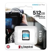 Kingston 512GB SDXC Canvas Go Plus 170MB /s C10, U3, V30 Memory Card product image