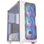 Cooler Master MasterBox TD500 Mesh Airflow Polygonal Mesh Front Panel Crystalline Tempered Glass 3x120mm ARGB Lighting Fans - White product image