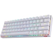 Redragon K530 Pro Draconic 60% Wireless RGB Mechanical Keyboard, BT/2.4Ghz/Wired 3-Mode 61 Keys Compact Gaming Keyboard w/Hot-Swap Socket, Free-Mod Plate Mounted PCB & Tactile Brown Switch - White product image