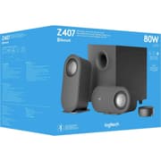 Logitech Z407 Bluetooth Speakers with Subwoofer & Wireless Control Premium Audio with Multiple Inputs USB Speakers - Black product image