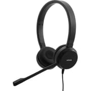 Lenovo Pro Wired Stereo VOIP Headset Powered By Jabra Noise Cancelling Microsoft Teams and Skype for Business w/ Call Controller & USB-A or 3.5 mm Connection , Black product image