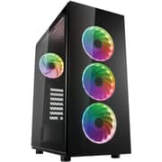 FSP CMT340 Tempered Glass & 4 Addressable RGB Fans Gaming Case product image