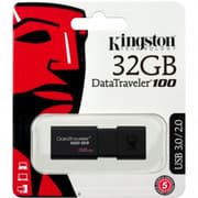 Kingston 32GB DataTraveler 100 Generation 3 USB 3.0 Drive (Black) product image