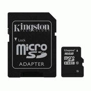 Kingston 16GB microSDHC Flash Card Class 10 product image