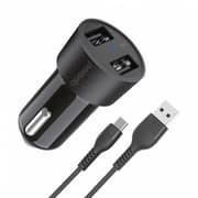 كيبل شاحن سياره بورودو منفذين يو اس بي 1.2متر -اسود product image