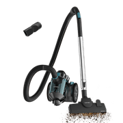 مكنسة برميلية بدون كيس، محرك 800 واط، خزان غبار سعته 2 لتر، شفط قوي، تصميم مدمج. product image