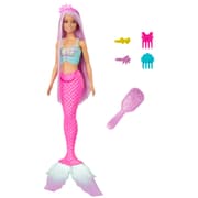 دمية باربي حورية البحر – Dreamtopia A Touch of Magic – شعر وردي طويل – موديل HRR00 – من Mattel product image
