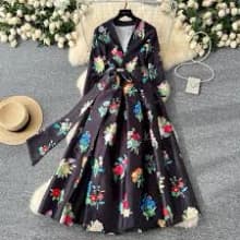 Women's Floral A-Line Dress product thumbnail 2