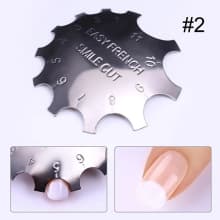 Nail Art Tools Set French nail art plastic steel plate model 18 French sticker crystal nail making templates product thumbnail 3