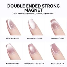 2 In 1 Nail Cat Eye Magnet And Super Strong Magnetic Ball Purple Pink Aluminum Anti-Mistouch Salon Home Manicure DIY Nail Tool product thumbnail 6