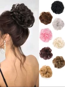 Hair Band, Bun, Hairpiece Hair Extensions, Cheap Wavy Elastic Band product thumbnail 2