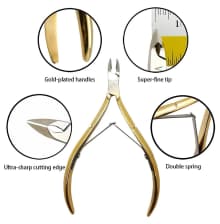Gold Cuticle Nipper Manicure Pedicure Tools product thumbnail 2