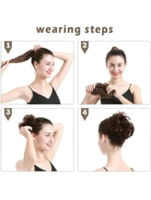 Hair Band, Bun, Hairpiece Hair Extensions, Cheap Wavy Elastic Band product thumbnail 8