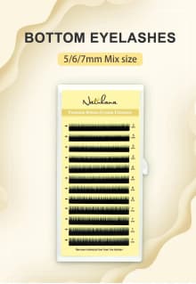 NATUHANA Bottom Eyelash Extension Soft Under Eyelashes J Curl 5-7 Mix product thumbnail 6