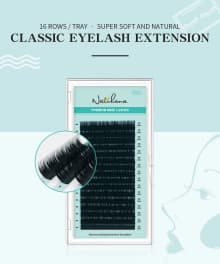 NATUHANA 16Rows Matte Black Natural Soft False Eyelashes product thumbnail 3