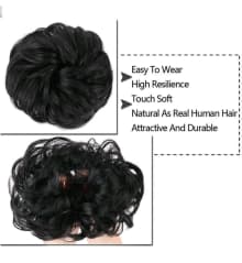 Hair Band, Bun, Hairpiece Hair Extensions, Cheap Wavy Elastic Band product thumbnail 6